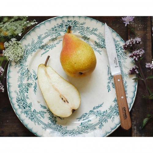 Комплект кухненски ножове Opinel - Essentiels №112 Inox Natural, 2 ножа с по 10см острие, букови дръжки