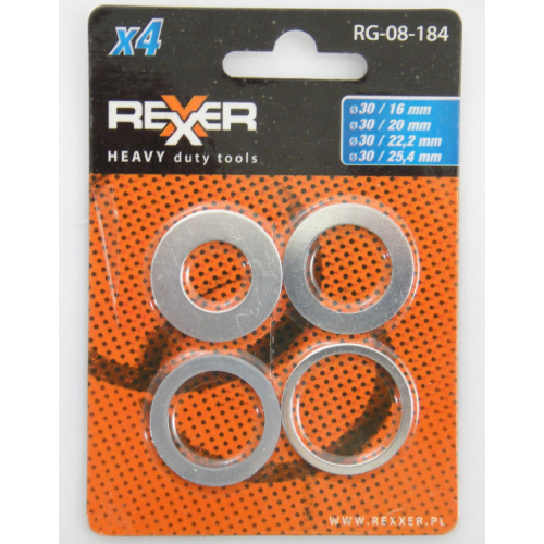 Комплект втулки 4 бр. Rexxer  RG-08-184, Ø  30x16, 30x20, 30x22.2, 30x25.4