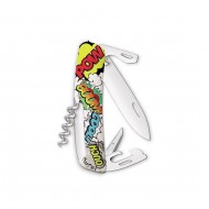 Швейцарско ножче SWIZA - D03 Pop Art 3, 7.5см острие, 11x функции, бяло