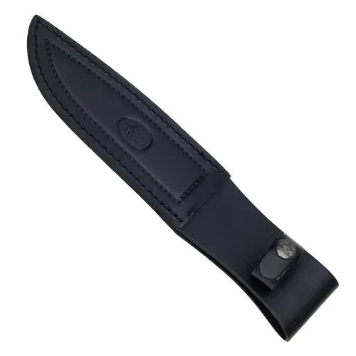 Ловен нож Haller - Outdoor, 15.5см острие, гумирана дръжка, с кожена кания