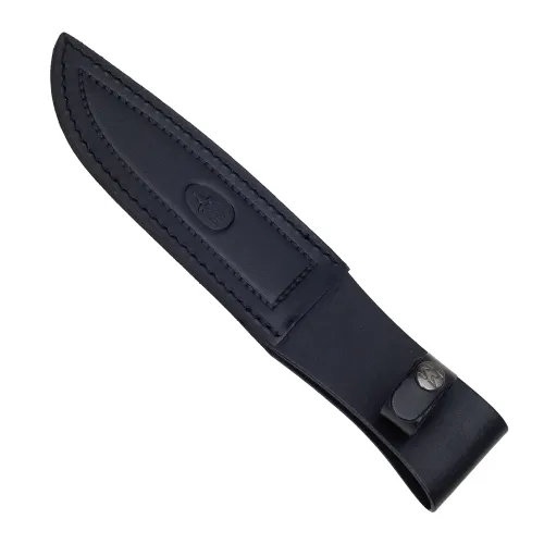 Ловен нож Haller - Outdoor, 15.5см острие, с кожена кания, черен