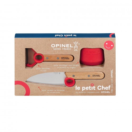 Детски комплект Opinel Le Petit Chef, червен