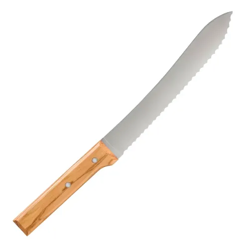 Кухненски нож за хляб Opinel Parallele №116, острие 21 см, с дръжка от маслиново дърво