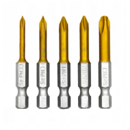 Комплект битове Rexxer RA-04-459, PH00-PH3, 1/4", 50 мм, 5 бр.