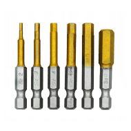 Комплект битове Rexxer RA-04-470, HEX 2-8, 1/4", 50 мм, 6 бр.