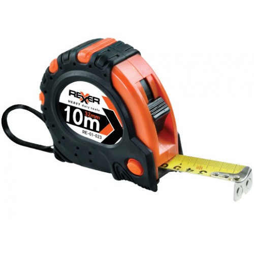 Ролетка Rexxer RE-01-023, 10 м, 32 мм, магнит, противоударна