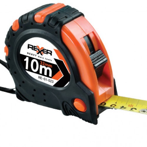 Ролетка Rexxer RE-01-023, 10 м, 32 мм, магнит, противоударна