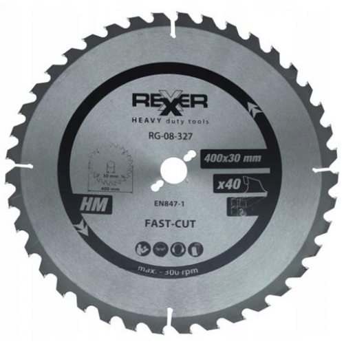 Циркулярен диск HM материал Rexxer RG-08-327,  Ø 400x30x40 зъба