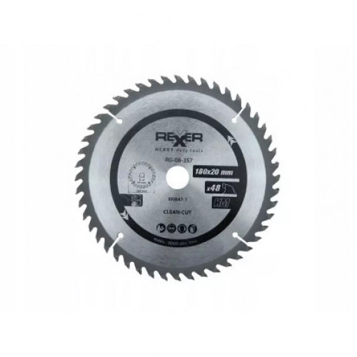 Циркулярен диск за дърво HM материал Rexxer RG-08-357   180 / 20 / 48 зъба