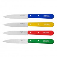 Комплект ножове Opinel - №112 Classic Colours, 4 ножа с по 10см острие, дръжки от габър