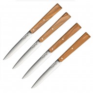 Комплект ножове за пържоли Opinel №125 - Bon Appetit, 4 ножа с дръжка от маслиново дърво