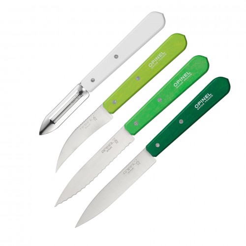 Кухненски комплект Opinel - Les Essentiels Primavera, 3 ножа и белачка