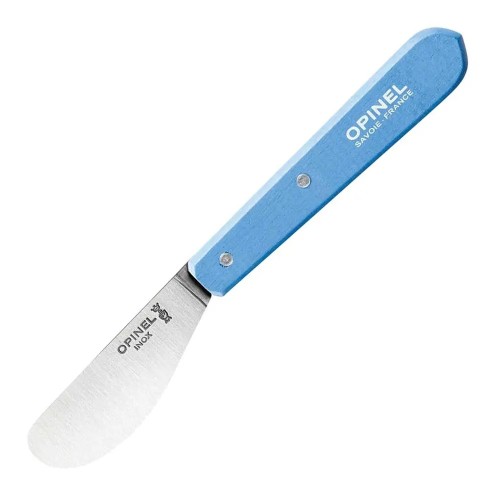 Кухненски нож за мазане Opinel - №117, 6.5см острие, дръжка от габър, светлосин