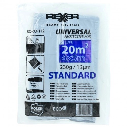 Покривен найлон REXXER RD-03-112, 4x5 м, 0.012 мм, 230 гр, LDPE