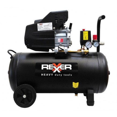 Маслен компресор Rexxer RH-13-505, 50 литра, 1500 W, 8 бара, 200 л-мин.