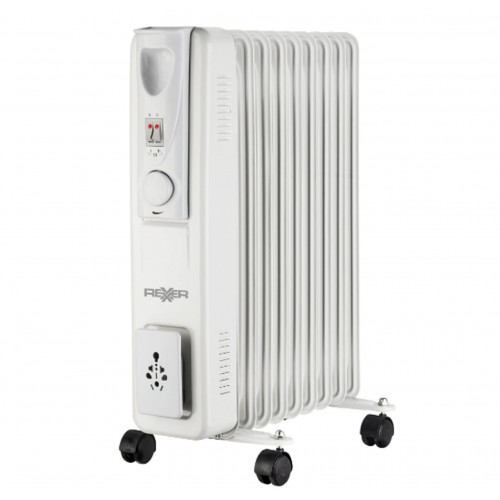 Маслен радиатор с 9 ребра REXXER RN-03-001, 2000 W, 3 степени, автоматичен термостат