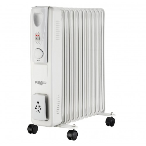 Маслен радиатор с 11 ребра REXXER RN-03-002, 2500 W, 3 степени, автоматичен термостат