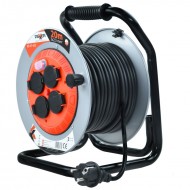 Удължител на метална макара REXXER RP-07-632, 20 м, 3x2.5 мм2, IP44, 4 гнезда
