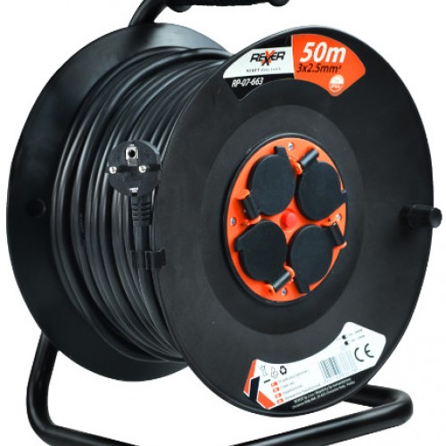 Удължител на макара REXXER RP-07-663, 50 м, 3x2.5 мм2, IP44, 4 гнезда