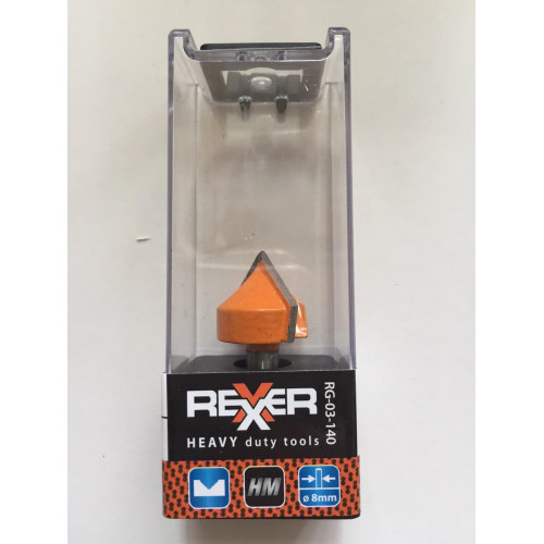 Фрезер за нутове и фаски V-канал  Rexxer RG-03-140, опашка 8 мм, 55x25.4x25.4 мм