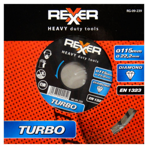 Диамантен диск Rexxer turbo (универсален) 115 мм RG-09-239