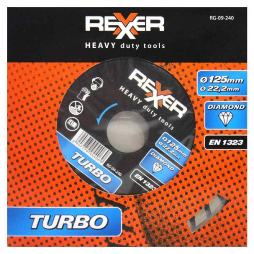 Диамантен диск Rexxer turbo (универсален) 125 мм RG-09-240