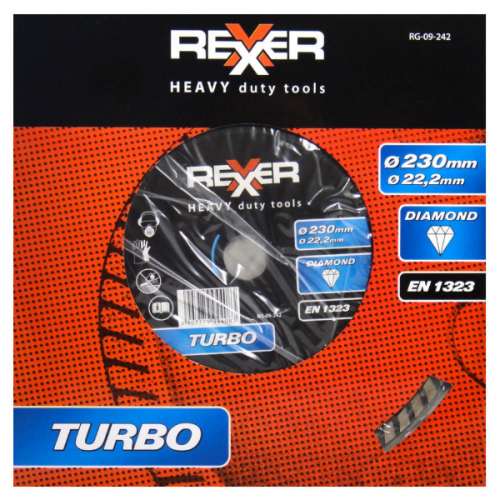 Диамантен диск Rexxer turbo (универсален) 230 мм RG-09-242