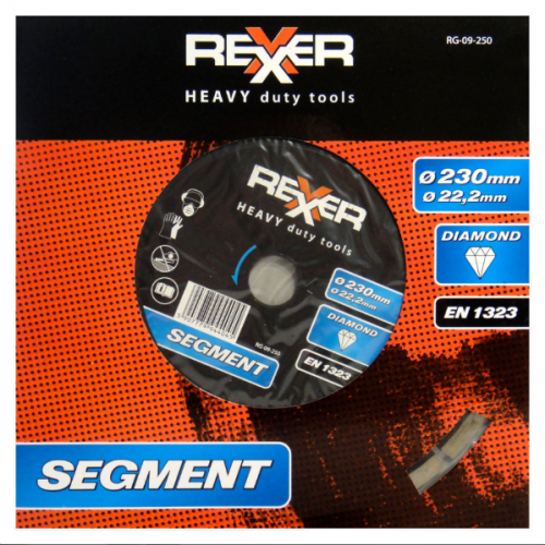 Диамантен диск Rexxer RG-09-250 сегмент  (универсален),  Ø 230 мм 